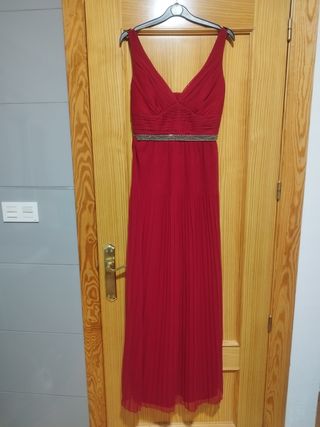 Vestido fiesta largo rojo