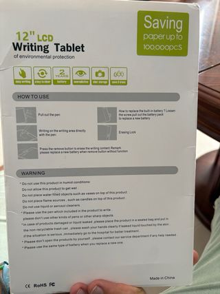 Tableta LCD 12" escritura