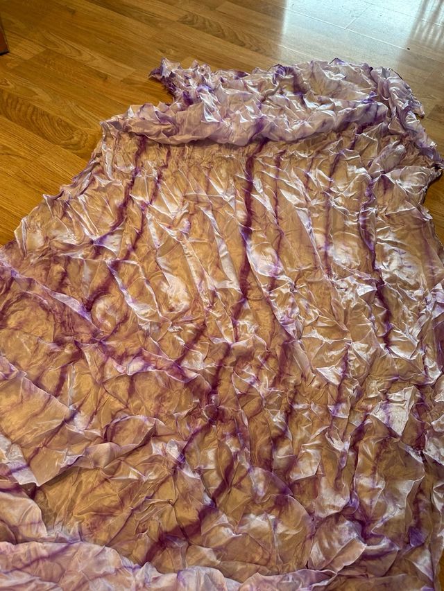 Velo seda danza blanco-morado