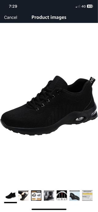Zapatillas de seguridad negras super cómodas
