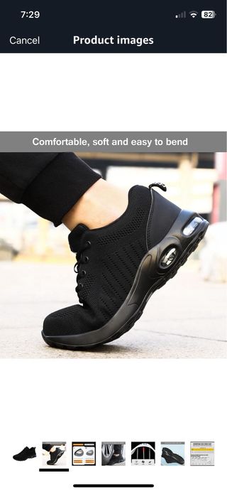 Zapatillas de seguridad negras super cómodas