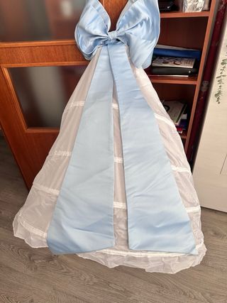 Vestido 15 años azul y plata 