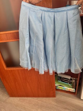 Vestido 15 años azul y plata 