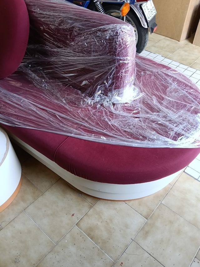 Divano vintage rosso&bianco