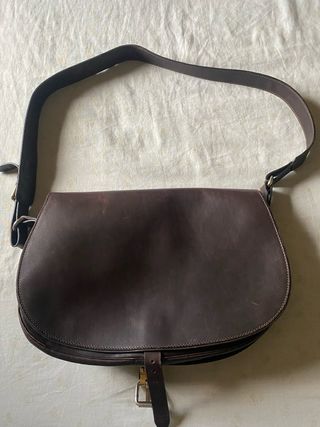 Borsa in vera pelle marrone