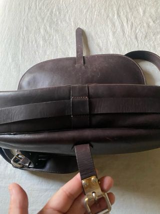 Borsa in vera pelle marrone