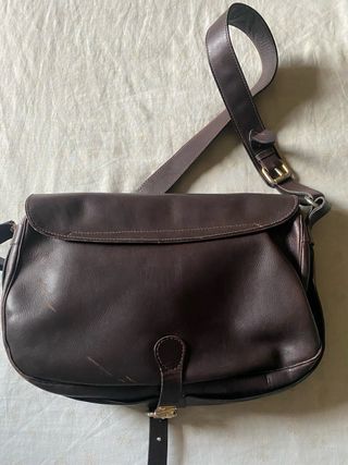 Borsa in vera pelle marrone