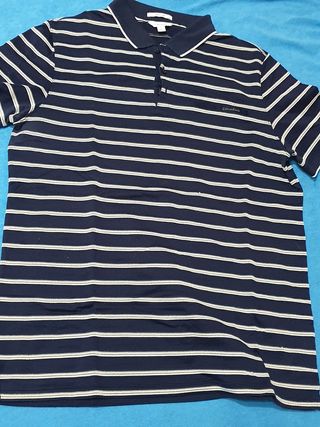 Polo Calvin Klein rayas azul marino M