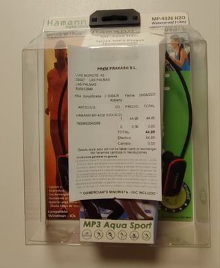 Auricular reproductor MP3 Hamann MP-4326 H2O