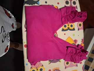 Top rosa tirantes fruncidos