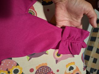 Top rosa tirantes fruncidos