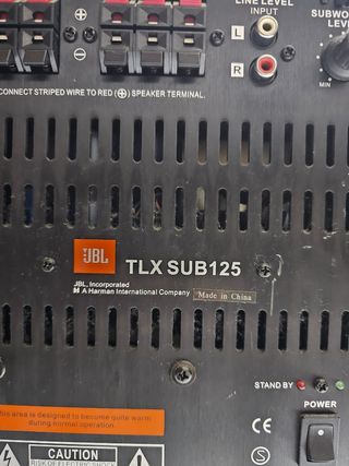 Subwoofer JBL TLX SUB 125 - Negro