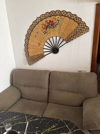 Sofá 2 plazas - Gris y marrón