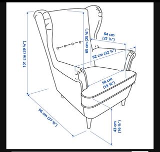 Sillón Strandmon IKEA gris