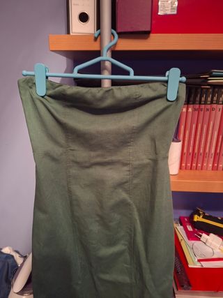Vestido tubo Zara verde oliva