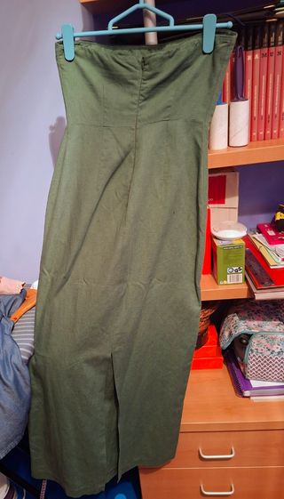 Vestido tubo Zara verde oliva