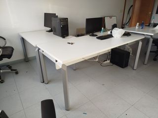 Mesa oficina marrón metal