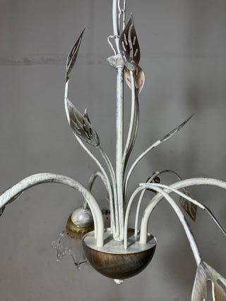 Lampadario 3 luci metallo argento/oro