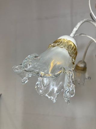 Lampadario 3 luci metallo argento/oro