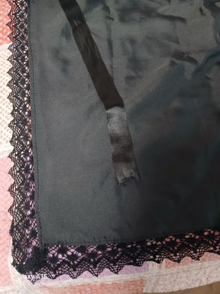 Delantal negro para traje de manchega 