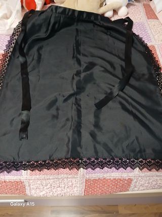 Delantal negro para traje de manchega 