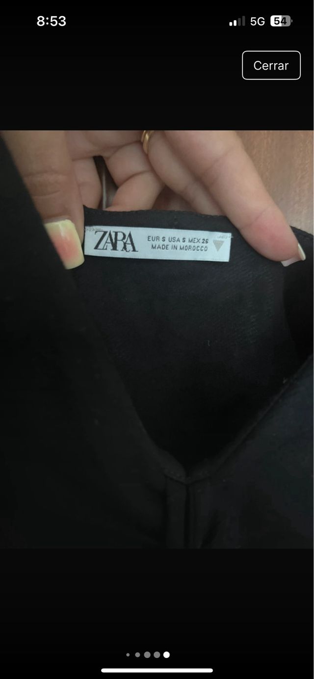 Vestido negro Zara - Talla S