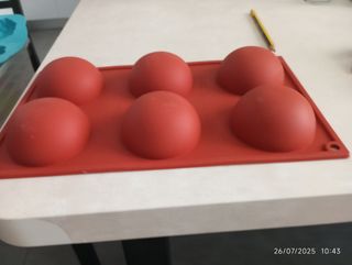 Molde silicona 6 semiesferas