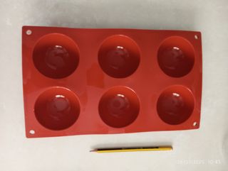 Molde silicona 6 semiesferas