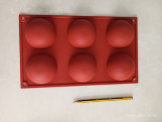 Molde silicona 6 semiesferas