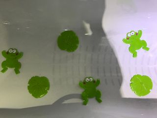 Antideslizantes bañera ranas hojas