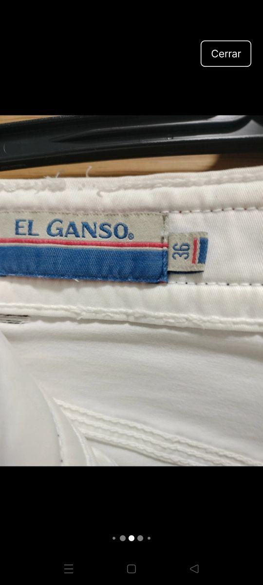 Vaqueros El Ganso blancos