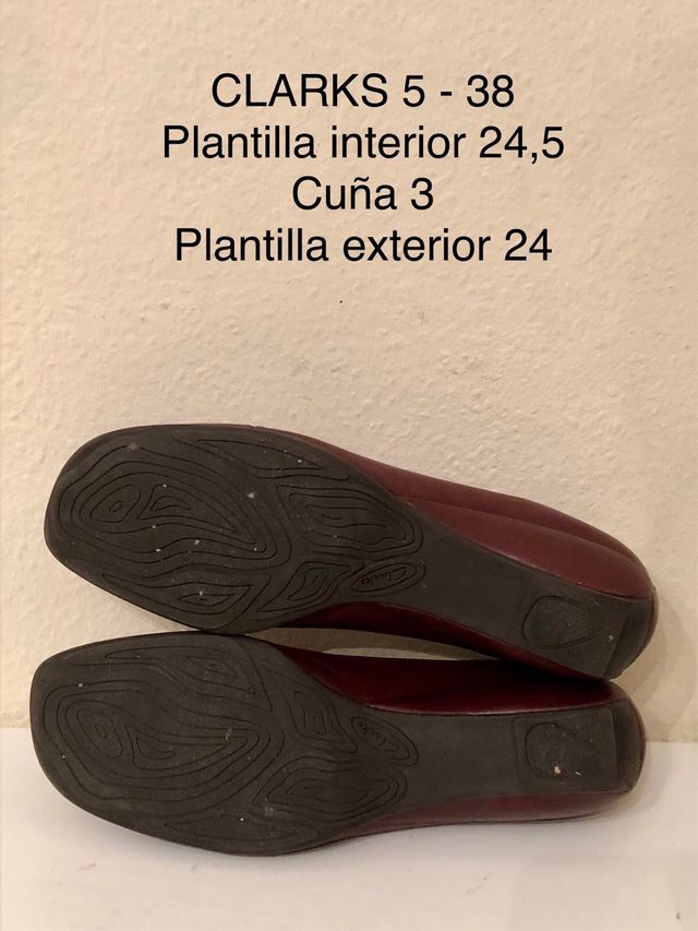 CLARKS - bailarinas cuña marron 38