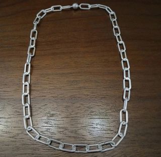Collar plata eslabones - charms
