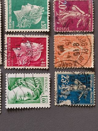 16 francobolli Francia vintage