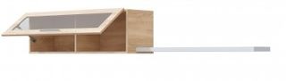 Vitrina horitzontal + estant (Roure i Blanc)