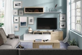 Vitrina horitzontal + estant (Roure i Blanc)