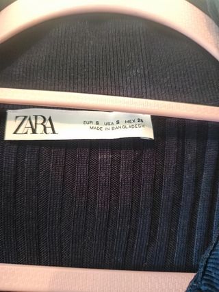 Vestido midi Zara azul marino