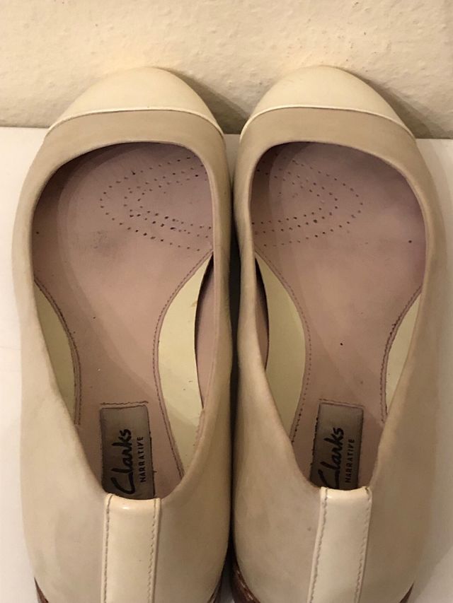 CLARKS - bailarinas crema/beige 38