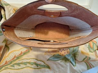 Bolso Petusco crema - Asa cuero