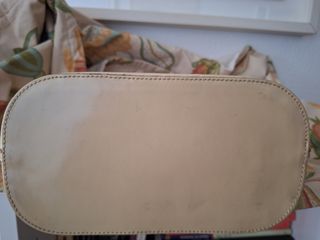 Bolso Petusco crema - Asa cuero