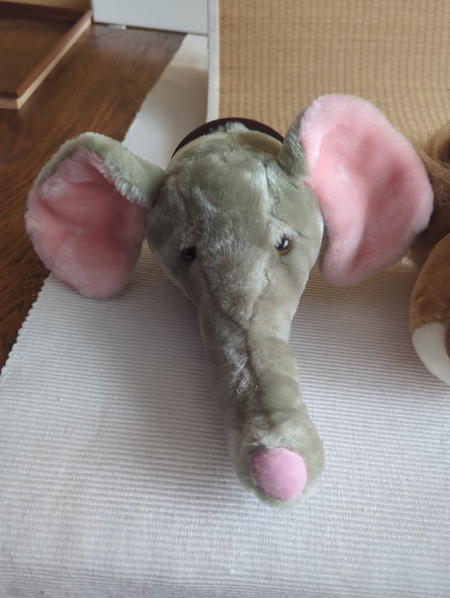 Perchas cabezas animales peluche - 2uds