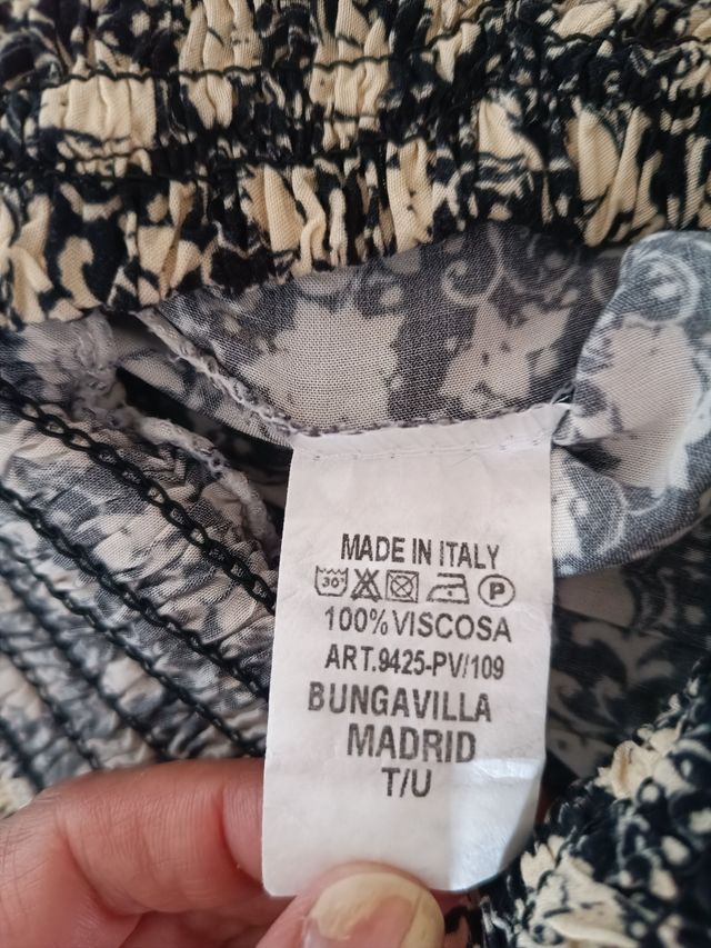 Falda pantalón mujer talla única negra y morada