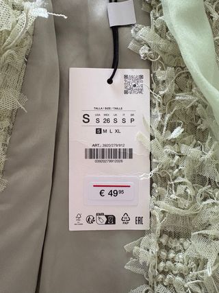 Chaqueta verde Zara - Talla S