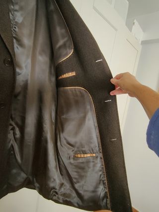 Abrigo CCS hombre Largo de lana color marrón  T56