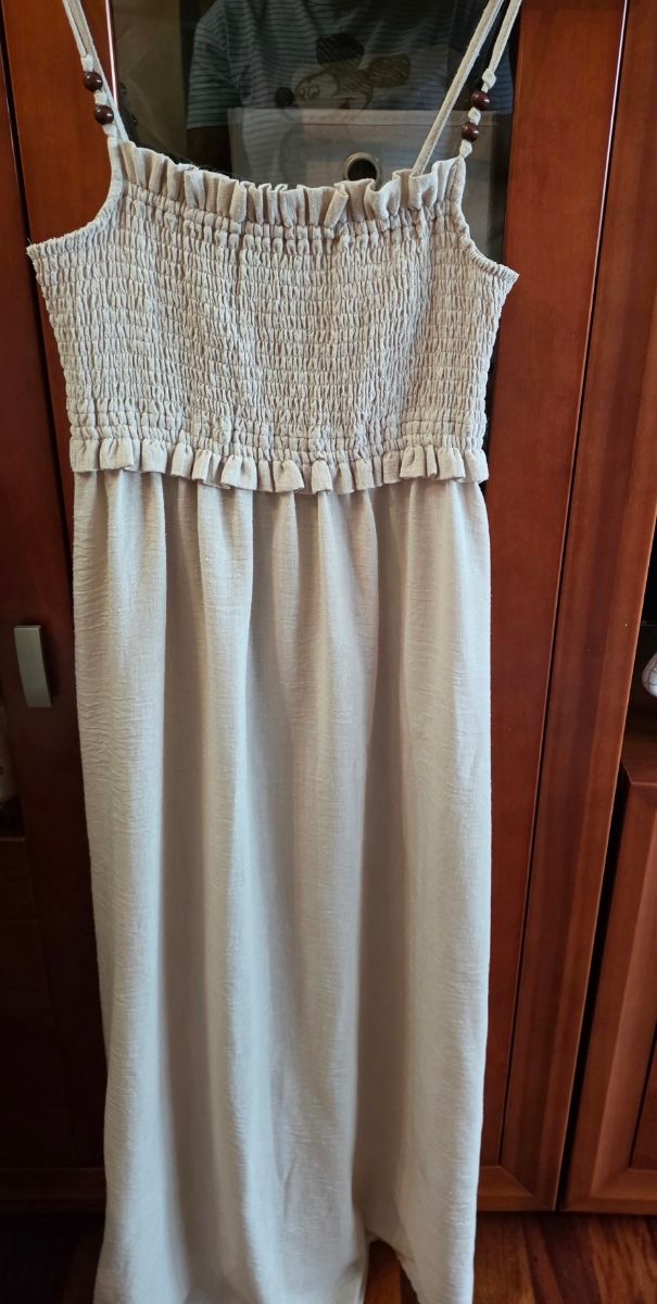 Vestido Zara beige - Talla M