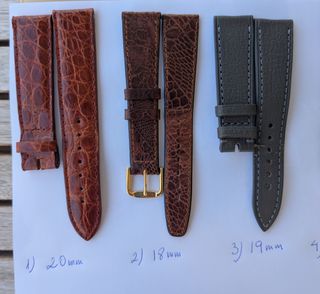 Correas de reloj: cocodrilo, cordován, camello.