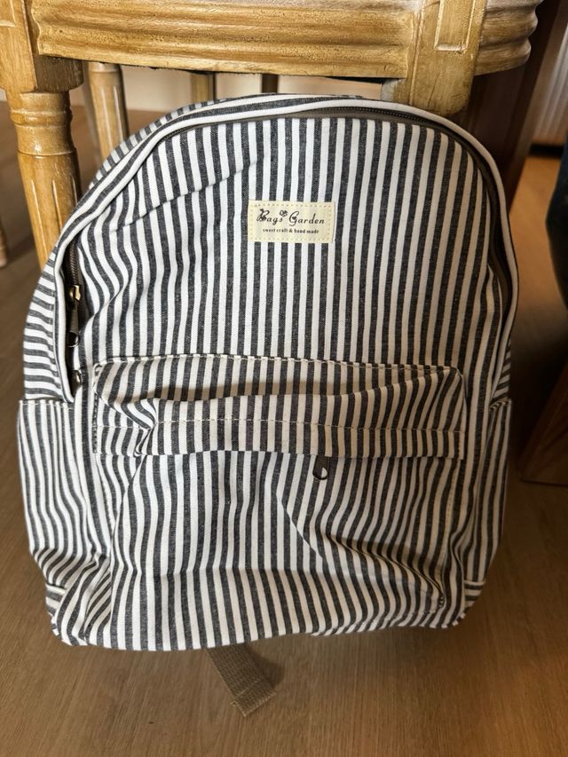 Mochila rayas colores algodon viral