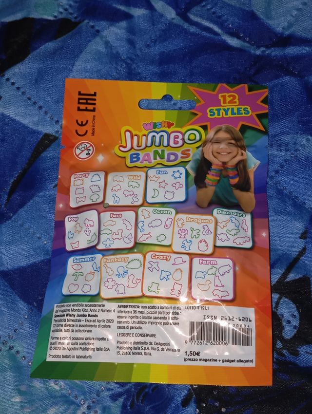 3x Braccialetti Jumbo Bands luminosi