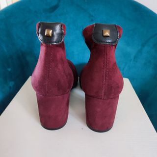 Botines y bolso granate| Talla 36