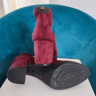 Botines y bolso granate| Talla 36